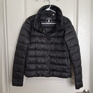 Save the duck ultra lightweight collared puffer jacket with buttons